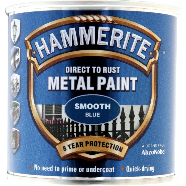 Direct To Rust Metal Paint - Smooth Blue - 250ml