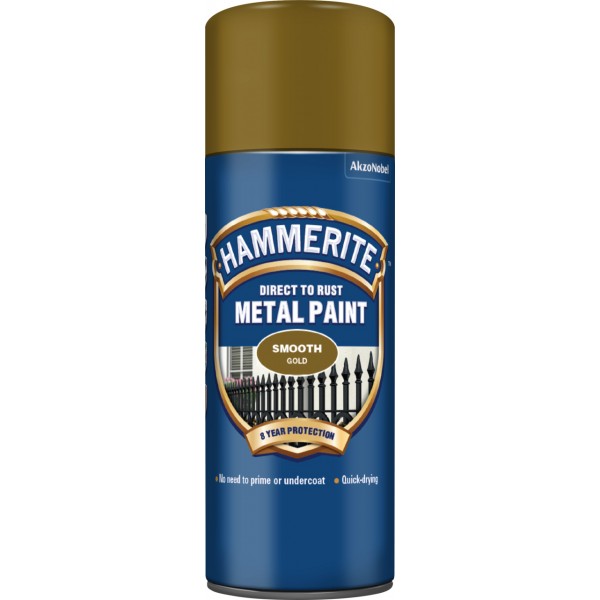 Direct To Rust Metal Paint - Smooth Gold - 400ml