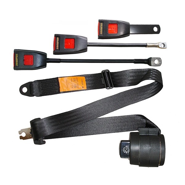 Seat Belt - Auto Lap & Diagonal - Black