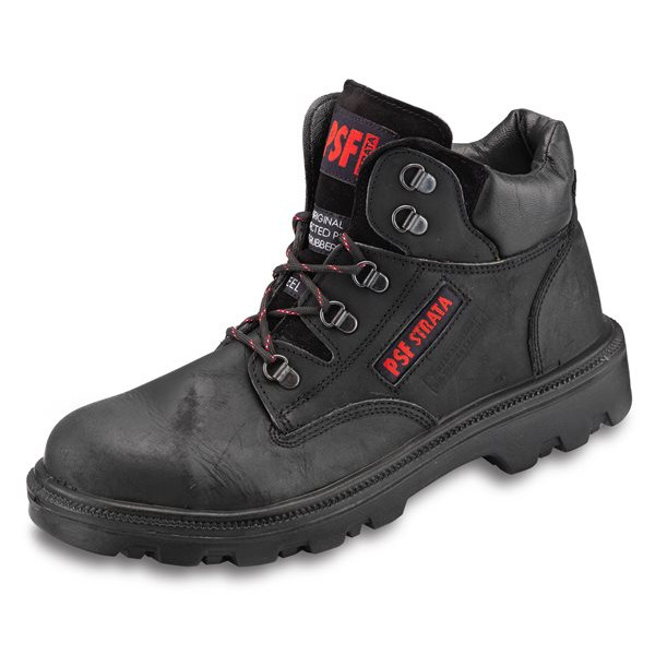 Black Leather Chukka Safety Boots S3 - Size 9