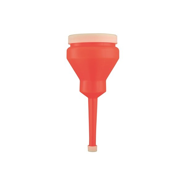 Funnel With End Cap & Lid - Red - 80mm
