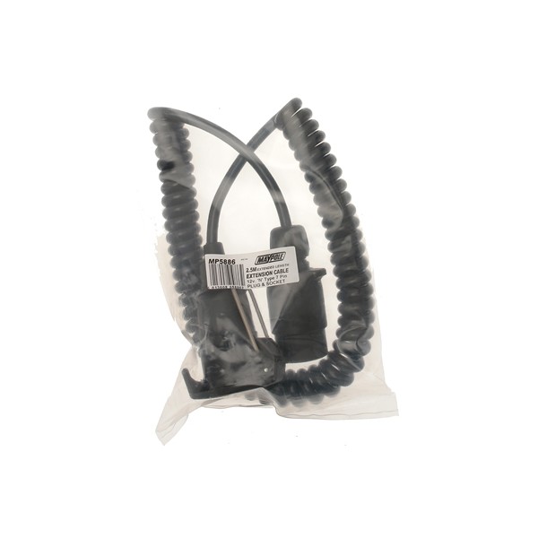 Extension Lead - 2.5m - 12N - 7-Pin Plug & Socket