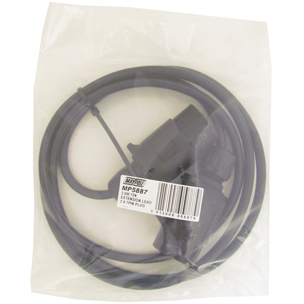 Extension Lead - 2m - 12N - 7-Pin Plugs