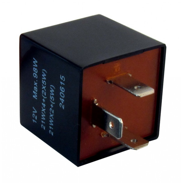 Flasher Relay - 12V - 89A - 3-Pin - Plug Type