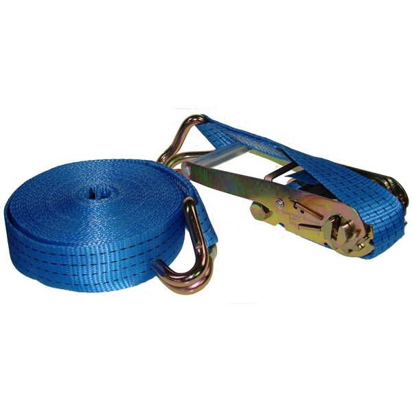 Ratchet Tie Down Strap & Hooks - 10m x 50mm