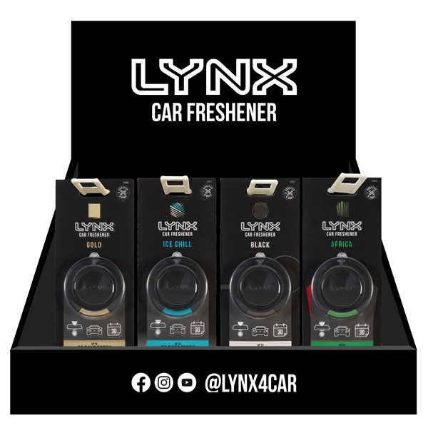 Lynx 3D Hanging Air Freshener - CDU of 48