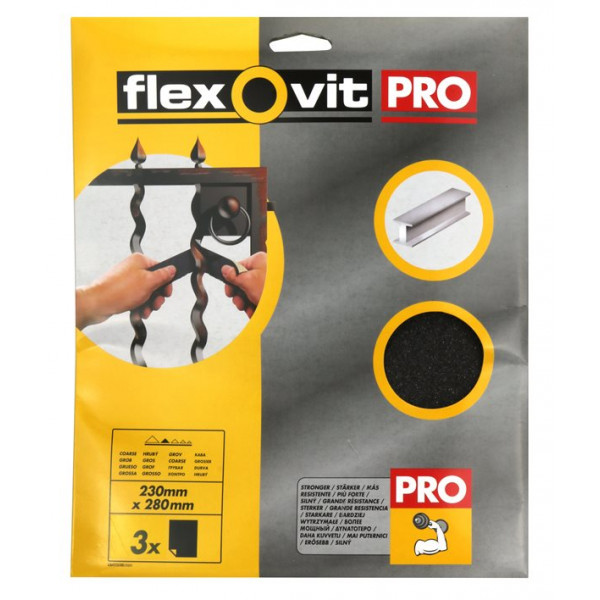 Emery Sheets - Assorted Coarse - 230mm x 280mm - Pack Of 3