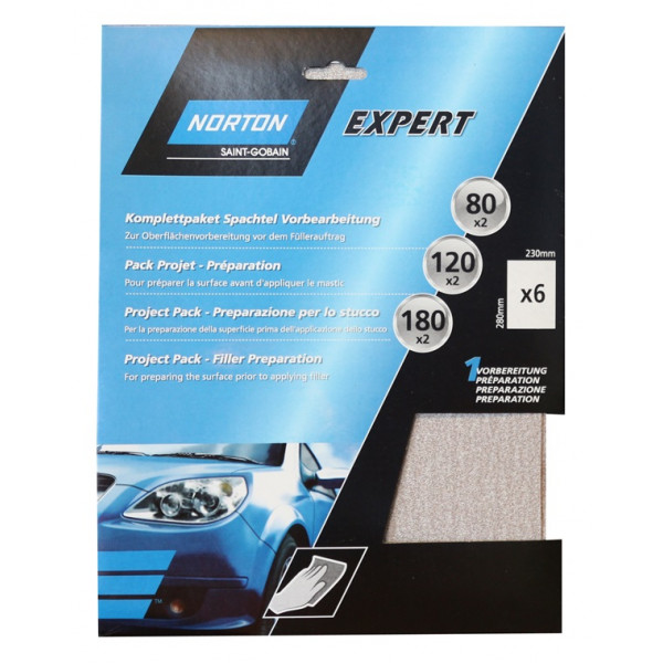 Project Pack - Filler Preparation - Pack of 6 Sanding Sheets