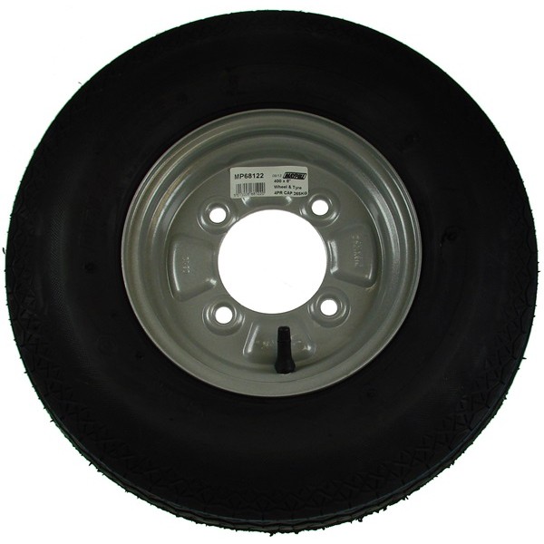 Trailer Wheel & Tyre - 400mm x 8in.