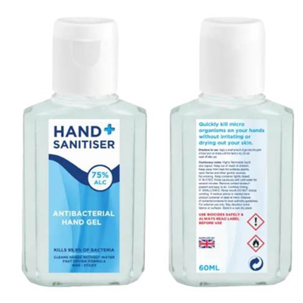 Antibacterial Hand Sanitiser Gel - 60ml
