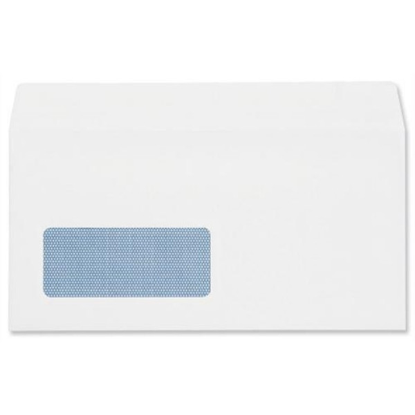 White DL Self Seal Window Envelopes - 80gsm - Box of 1000