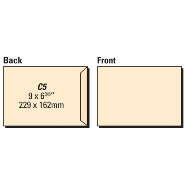 Manila C5 Self Seal Plain Envelopes - 80gsm - Box of 500