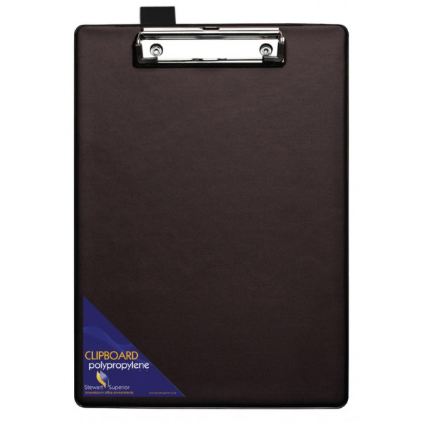 PVC Coated Foolscap Clipboard - Black