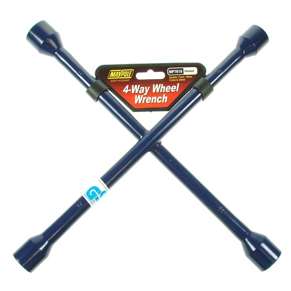 4 Way Wheel Wrench - Blue