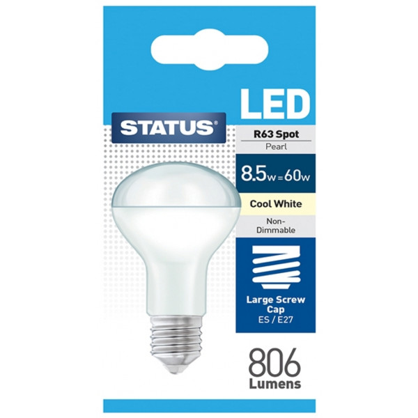 LED Edison Screw R63 Spot Bulb - Cool White - 8.5W/806 Lumen