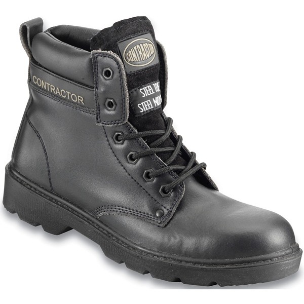 Leather 6in. Safety Boots S3 - Black - UK 12