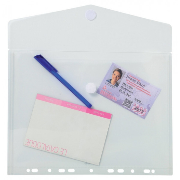A4 Envelope Punched Pockets - Clear - Bag of 5