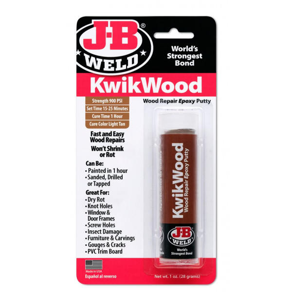 J-B Weld Kwik Wood Epoxy Putty Stick - Pack of 6