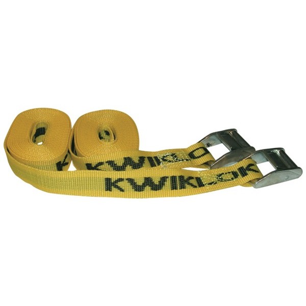 Kwiklok Tie Down Straps with Cam Buckle - 2.5m - Pack of 2