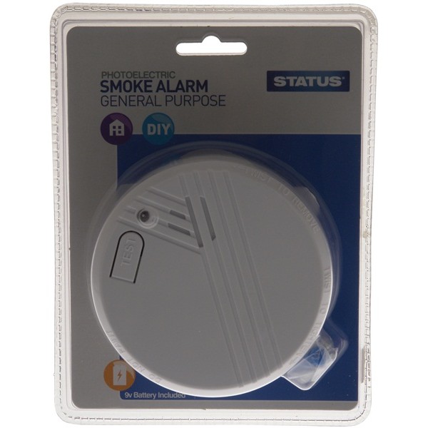 9V Photoelectric Smoke Alarm