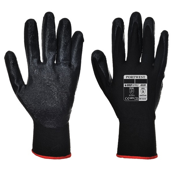 Dexti Grip Gloves - Black - Medium - Pack of 12
