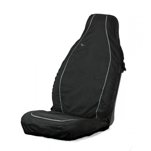 Car Seat Cover Air Bag Compatible - Front Single - Black