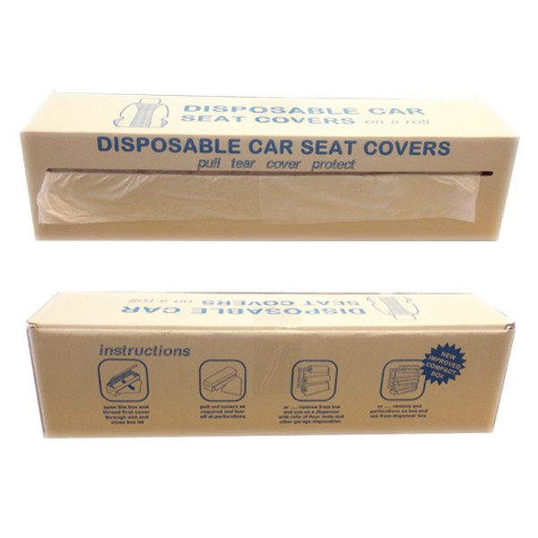 Disposable White Seat Covers - Roll of 100