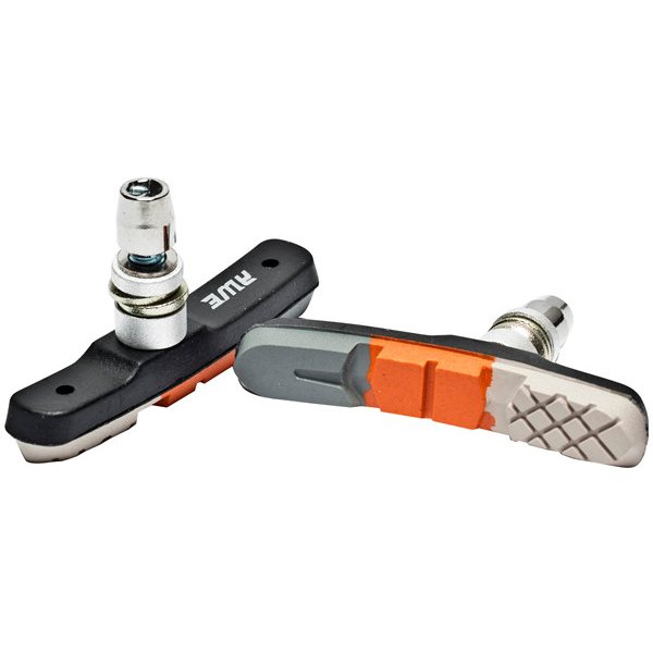 Cycle Economy Triple Contour 'V' Brake Pads - Grey/Orange/White