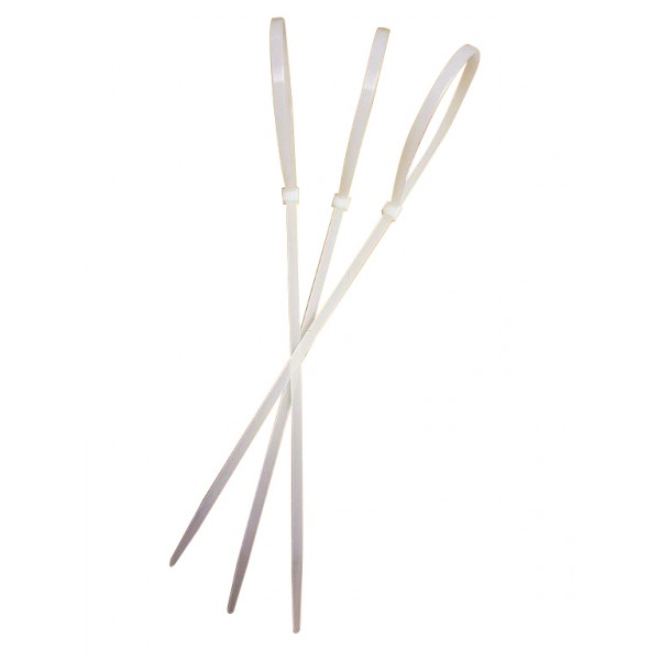 Cable Ties 200mm x 2.5mm White - Pack of 100