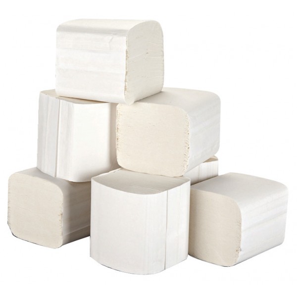 2 Ply White Toilet Tissues - 36 Packs of 250 Sheets