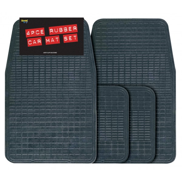 Universal Rubber Mat Set - Budget - 4 Piece