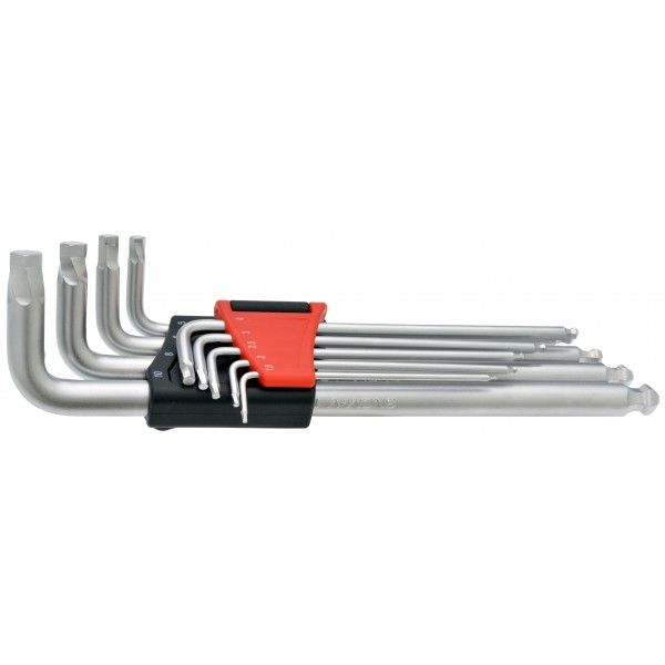 Hex Key Set -Long Twist Screw Extractor - Ball End - 9 Piece