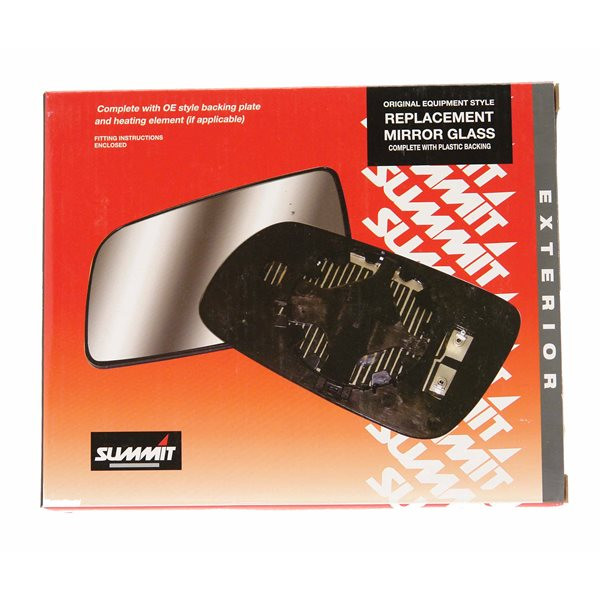 Mirror Glass Replacement - Commercial OEM Style With Base Plate