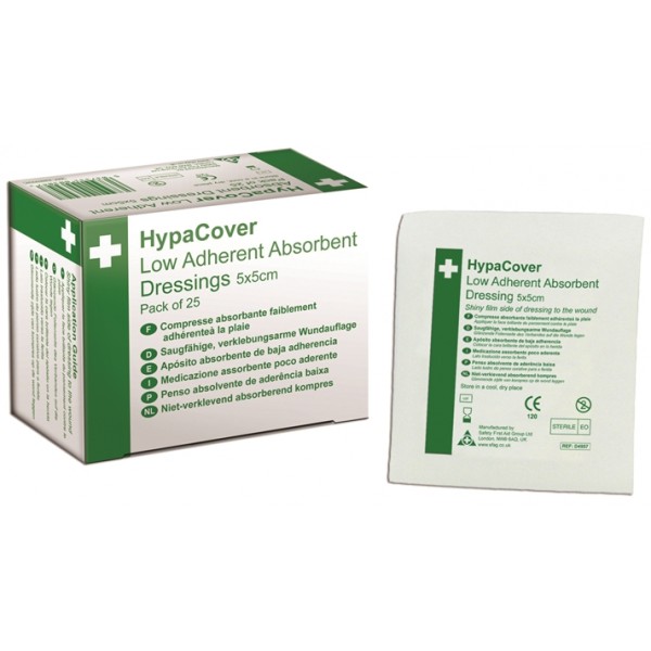 HypaCover Low Adherent Dressings - 5 x 5cm - Pack of 25