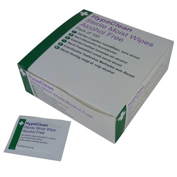 HypaClean Sterile Moist Wipes - Pack of 100