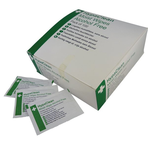 HypaClean Alcohol Free Moist Wipes - Pack of 100