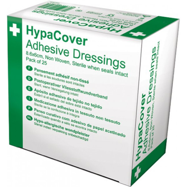 HypaCover Medium Adhesive Dressings - 8.6 x 6cm - Pack of 25