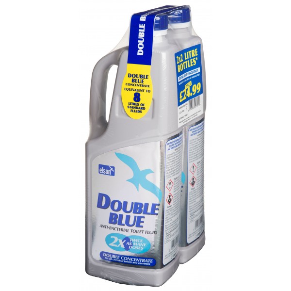 Double Blue Toilet Fluid Twinpack - 2 Litre