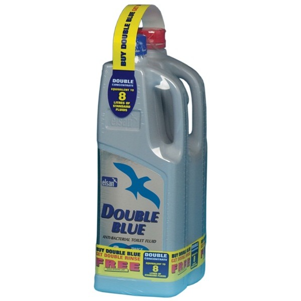 Toilet Fluid - Double Blue + Free Double Rinse - 2 Litre