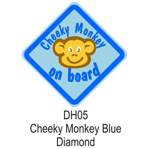 Suction Cup Diamond Sign - Blue - Cheeky Monkey