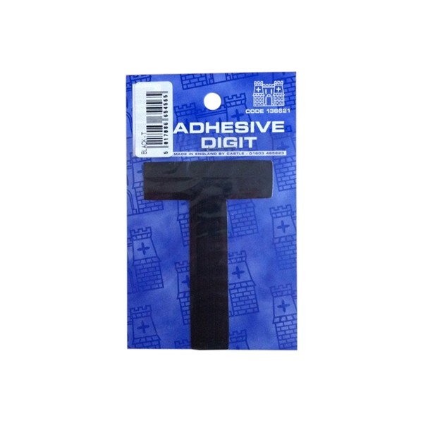 T - 3in. Adhesive Digit - Black - Pack Of 12