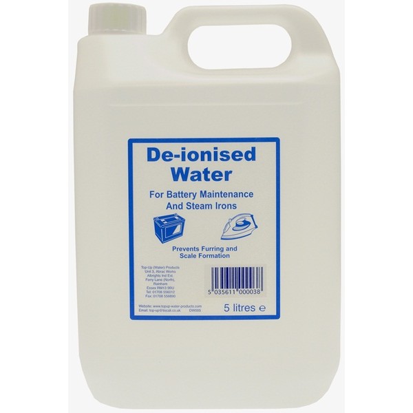 De-ionised Water - 5 Litre