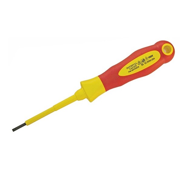 VDE Soft Grip Screwdriver - Slotted - 4.0mm x 100mm