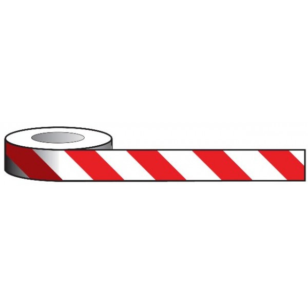 Aisle Marking Tape - Red/White - 33m x 50mm