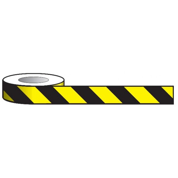 Aisle Marking Tape - Black/Yellow - 33m x 50mm
