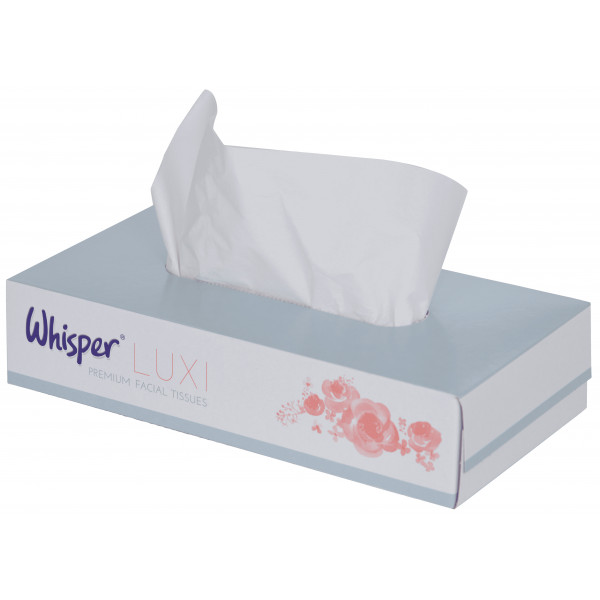 2 Ply White Facial Tissues - 36 Boxes of 98 Sheets