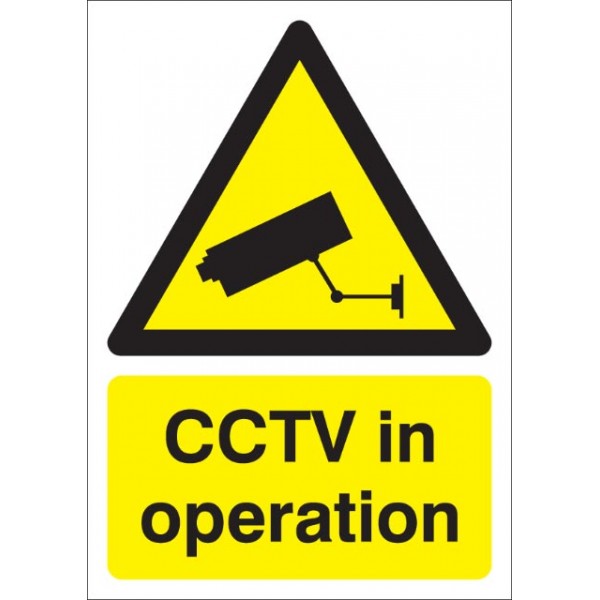 CCTV In Operation Sign - Rigid Polypropylene - 297mm x 210mm
