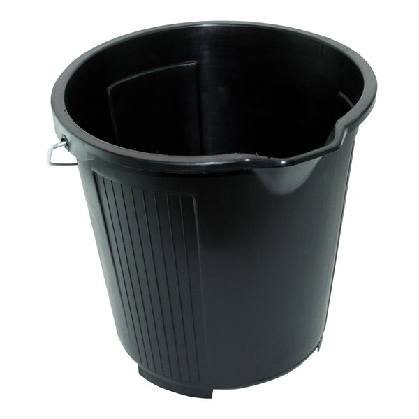 Plastic Bucket - Black - 10 Litre