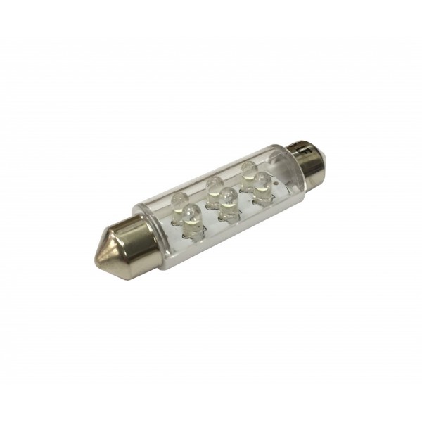 LED Bulb - 12V SV8.5 6-LED - White