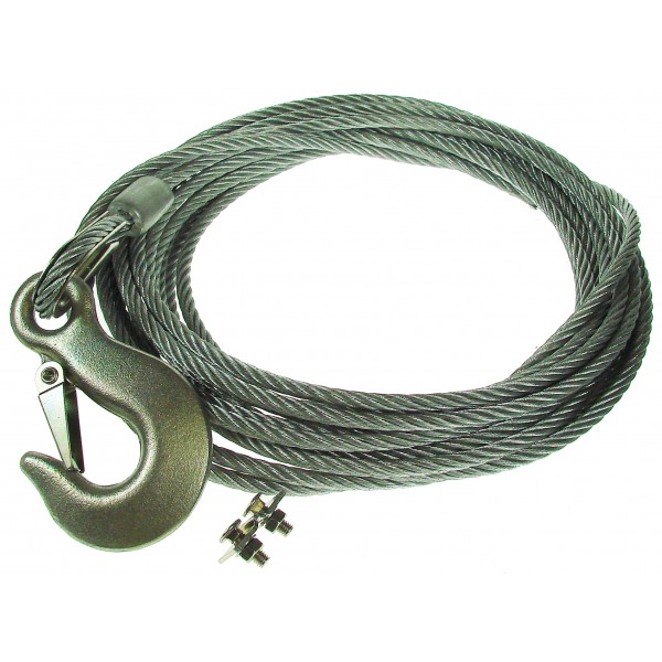 Steel Winch Strap with Hook - 8 Metre